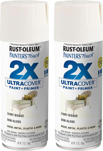 Rust-Oleum 334029 Painter's Touch 2X Ultra Cover Spray Paint, 12 oz, Gloss Clear - Colors E