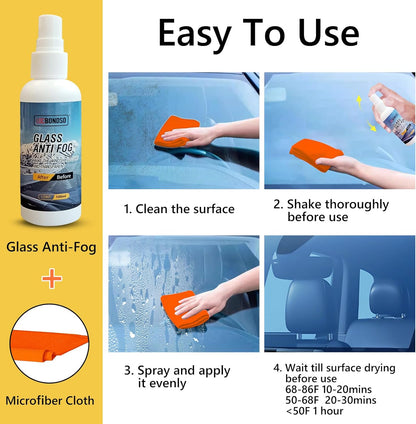 LOCBONDSO Anti Fog Spray for Glasses, Eye Glasses, Swim Goggles, Ski Goggles, Car Windshield, Prevent Fogging, Improve Visibility, Safe for All Lenses - 100ml