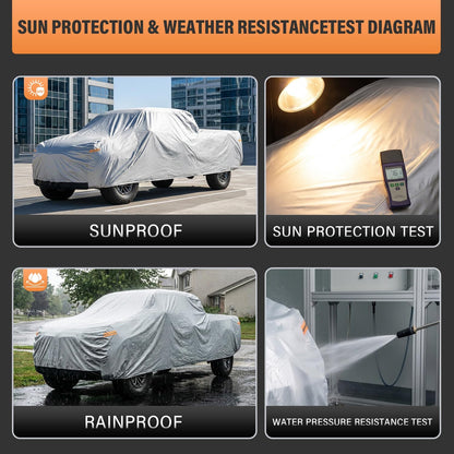 Kayme Sedan Car Cover Waterproof All Weather for Automobiles - See Vehicle Size Chart for Accurate Fit - Outdoor Full Exterior Cover Sun Rain Snow UV Protection with Zipper. Size A4 (See Size Chart)