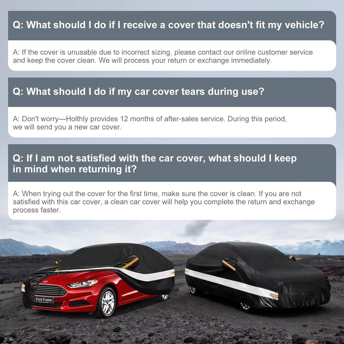 10 Layers Car Cover Custom Fit for Mercedes Benz C Class C250 C300 C43 C63 (1993-2026), Waterproof All Weather for Automobiles, Outdoor Full Cover Sun Dust Rain Protection with Cotton. Black - Colors A