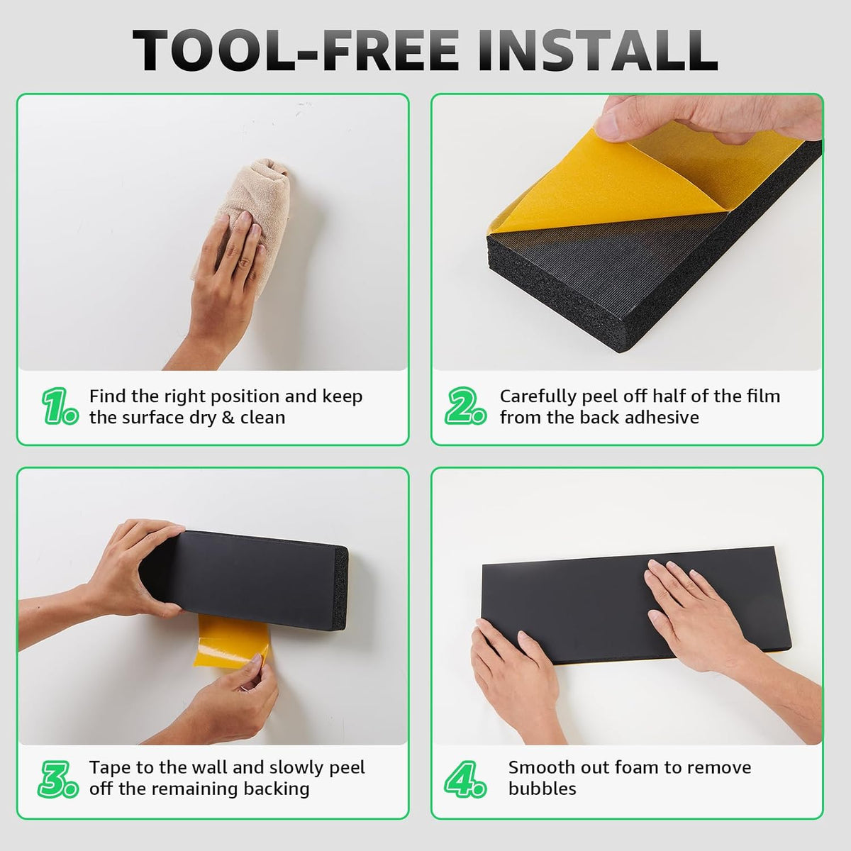 Garage Wall Protector, 2 Roll Garage Car Door Protector Bumper Guard for Car Doors Anti-Collision Waterproof Inflaming Ultra Self Adhesive EVA Foam for Warehouse (2 ROLL: 79" x 8" x 1/4")