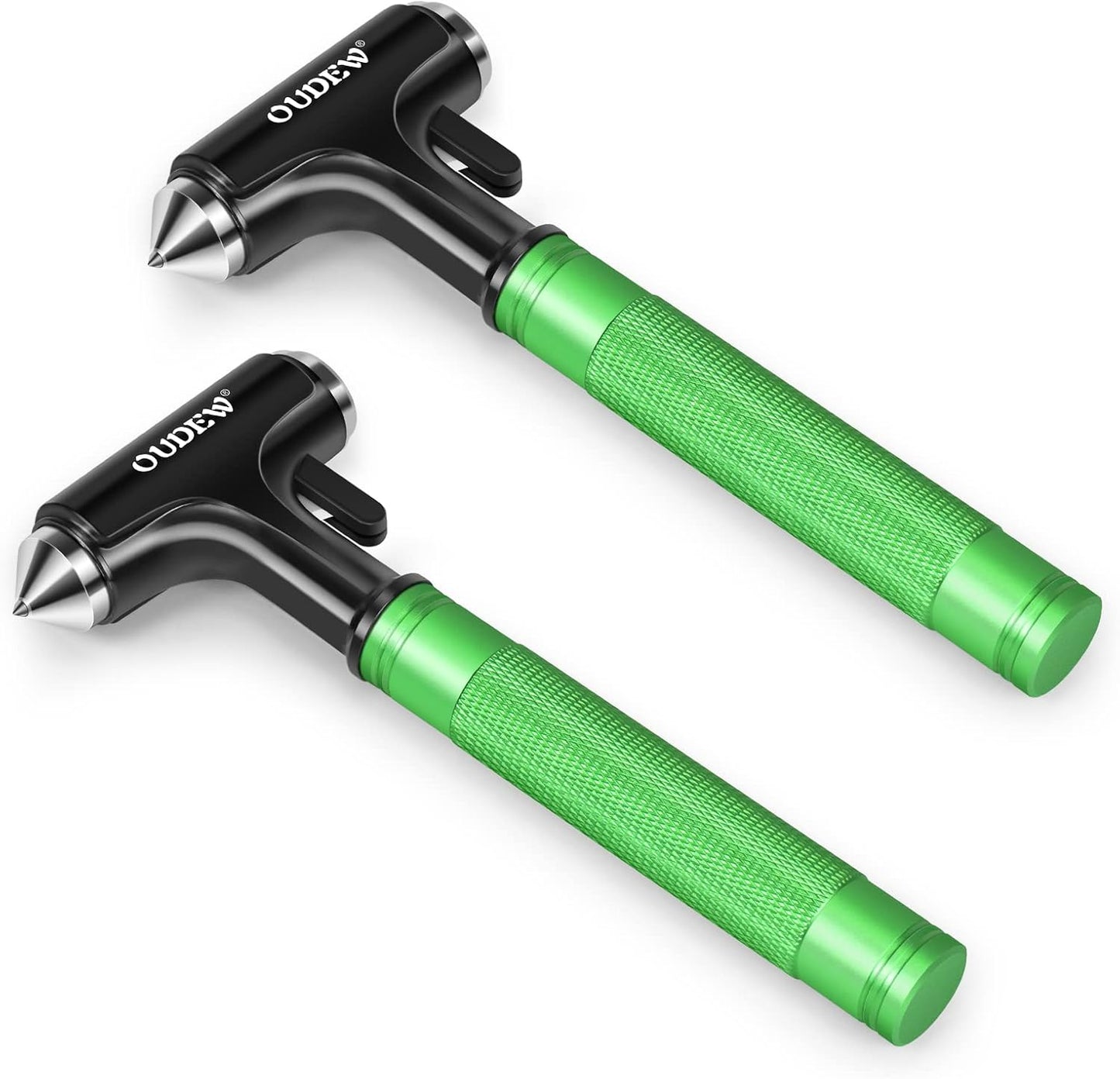 Car Safety Hammer, Car Glass Breaker with Seat Belt Cutter, Automotive Escape Tool with Lighting Function, Metal Window Breaker, Emergecy Safety Hammer for Auto Accidents (Black)