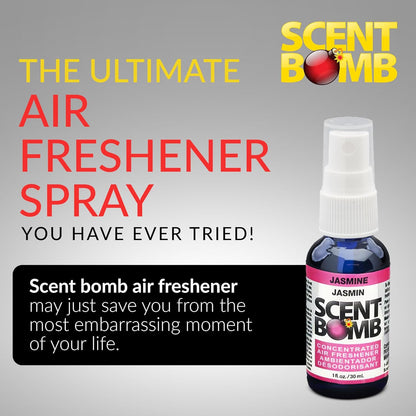 Scent Bomb Air Freshener Spray, Long-Lasting Odor Eliminator - Effective Deodorizer for Home & Car, Fresh Room Spray for Kitchen, Bathroom & Smell Neutralizer - 1 oz Pack of 4, Black Cherry Scent