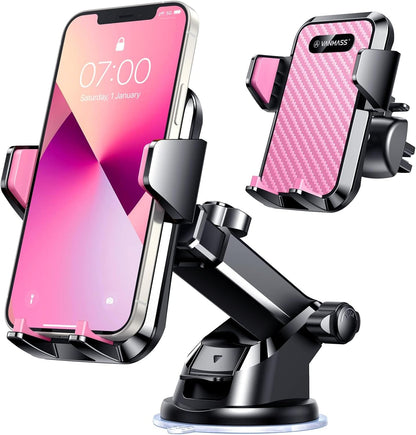 VANMASS【85+LBS Strongest Suction & Military-Grade Ultimate Car Phone Mount【Patent & Safety Certs】 Cell Phone Holder for Dash Windshield Vent for iPhone 17 Pro Max Automobile Accessory Kits,Ink Black