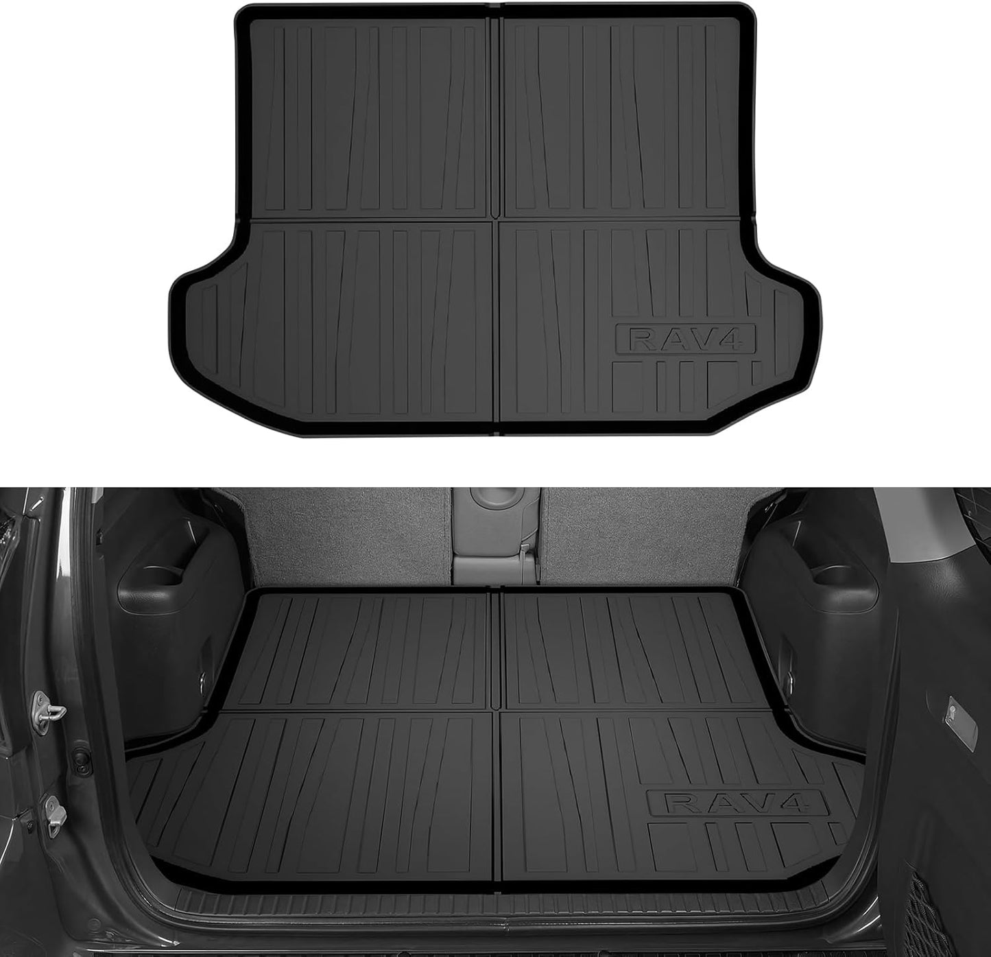 Rav4 Cargo Liner - Trunk Mat for Toyota RAV4 2019-2024 2025, All Weather Cargo Mat for rav4 Accessories, Heavy Duty (Fit for All Models)