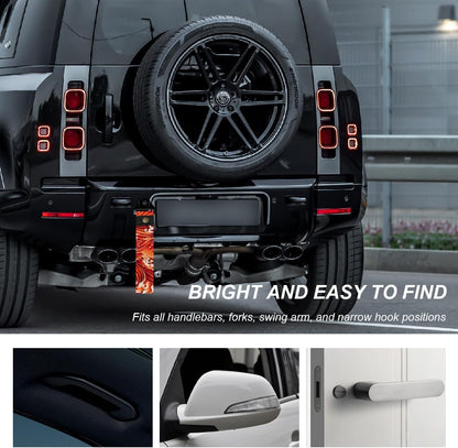 Racing Tow Strap, Stylish JDM Car Bumper Tow Strap Trailer Hook Belt for Decoration, Heavy Duty Nylon Traction Rope Universal Fit for Front or Rear Front Bumper (Black)
