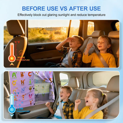 Car Window Shades, [Upgraded] 8 Strong Magnets Magnetic Side Window Sun Shade [2 Pack] - Dual Layer UV Ray Protection Car Sunshade for Baby, Kids & Pets - Universal Fit for SUV, Sedan & Trucks