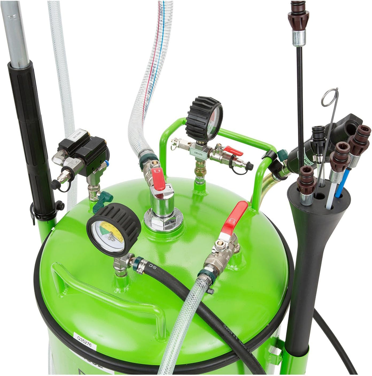 OEMTOOLS 87042 18 Gallon Portable Oil Lift Drain, Waste Oil Drain with Steel Waste Oil Container, Oil Changing, Oil Dolly for Motor Oil Drain, Funnel Drain
