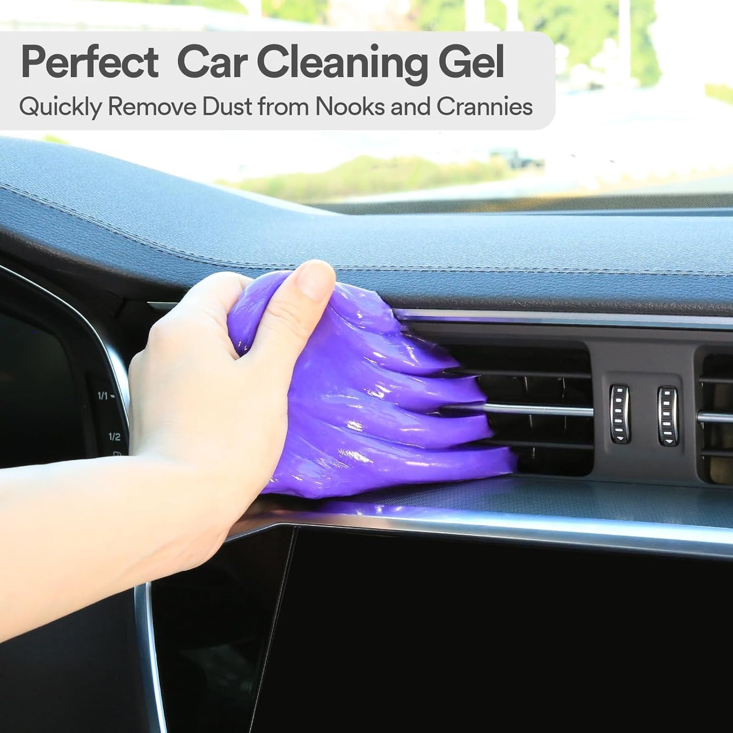 PULIDIKI Car Cleaning Gel Car Cleaning Putty Car Putty Auto Detailing Tools Car Slime Cleaner Dust Cleaning Gel for Car Interior Cleaner Car Cleaning Supplies Cleaning Kit Car Accessories Blue 2Pack