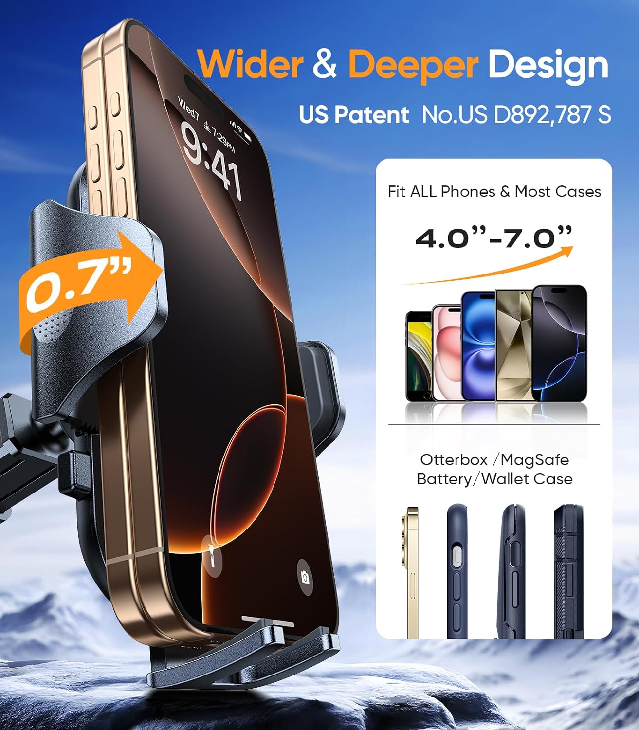 VICSEED 2026 Ultimate Sturdy Car Phone Holder [Upgraded 95+LBS Strongest Suction] Universal Long Arm Cellphone Mount for Car Dashboard Windshield Vent Truck Boat for iPhone 17 16 Pro Max & Android