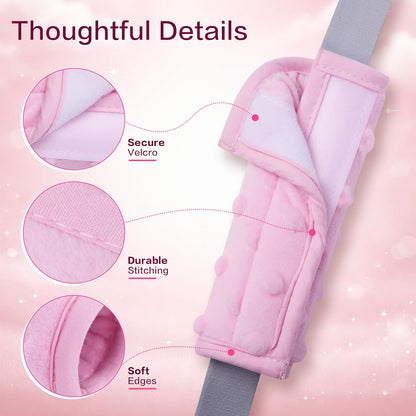 Pro Goleem Car Seat Strap Covers for Babies Soft Car Seat Strap Shoulder Pads for All Car Seats, Stroller, Pushcar, Black