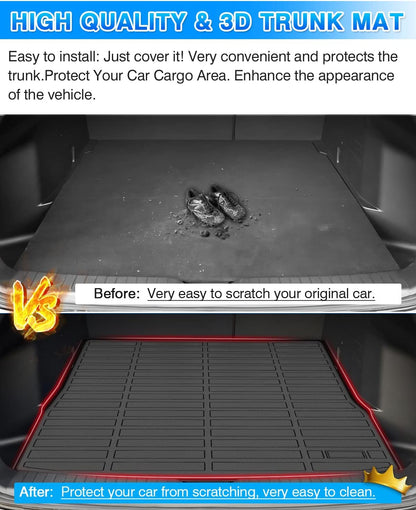 Rav4 Cargo Liner - Trunk Mat for Toyota RAV4 2019-2024 2025, All Weather Cargo Mat for rav4 Accessories, Heavy Duty (Fit for All Models)