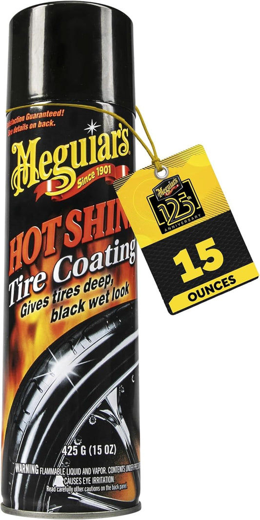 Meguiar's G13815 Hot Shine High Gloss Tire Coating - 15 Oz Spray Can (Pack of 5)