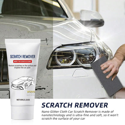 Car Scratch Remover, Scratch Remover for Vehicles, Car Paint Scratch Repair with Nano Sparkle Cloth, Car Scratch Repair 60g