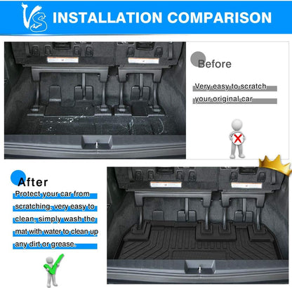 Rav4 Cargo Liner - Trunk Mat for Toyota RAV4 2019-2024 2025, All Weather Cargo Mat for rav4 Accessories, Heavy Duty (Fit for All Models)