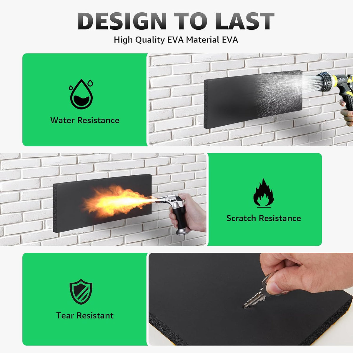 Garage Wall Protector, 2 Roll Garage Car Door Protector Bumper Guard for Car Doors Anti-Collision Waterproof Inflaming Ultra Self Adhesive EVA Foam for Warehouse (2 ROLL: 79" x 8" x 1/4")