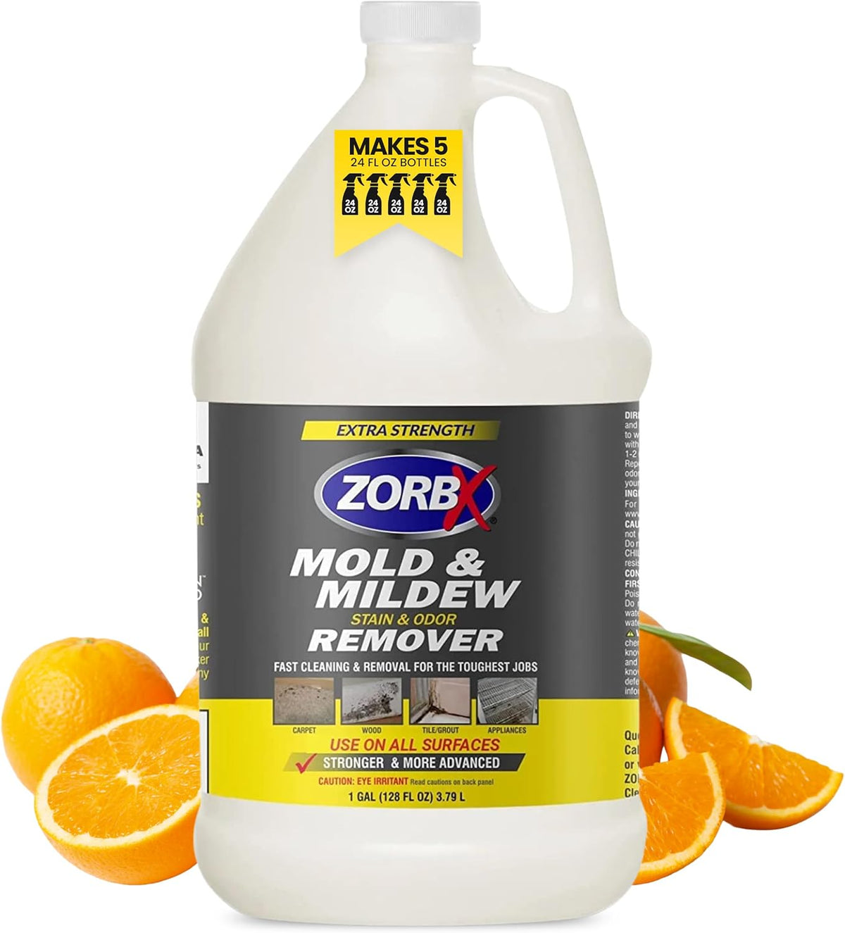 ZORBX Extra Strength Remover & Cleaner Spray 24 FL Oz – Scrub Free Formula - Bleach Free Stain & Smell Eliminator for Shower, Bathroom, Ceiling, Carpet, Cars, Walls & Wood