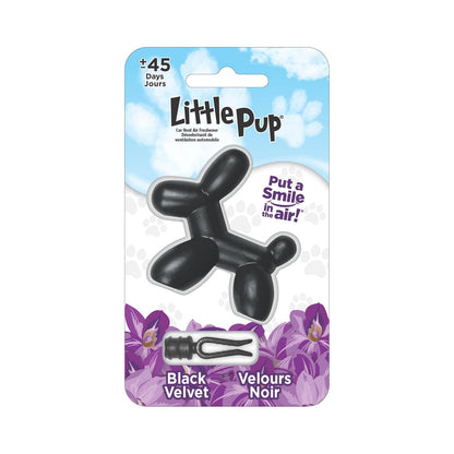 Little Pup 96605 Black Velvet Scent, Car Air Freshener, Clips to A/C Air Vent, Alcohol-Free Fragrance Oil, Non-Hazardous and Non-Toxic Plastic, Set of 1