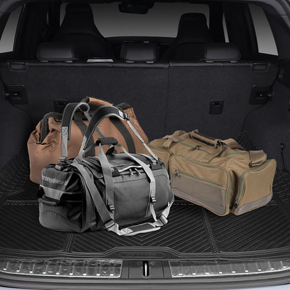 CAR PASS Rubber Floor Mats, All Weather Full Set 4-Piece, Waterproof Automotive Mats Trim to Fit Most Cars Sedans SUVs Vans, Heavy Duty Anti-Slip Easy Clean, All Black