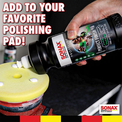 SONAX Perfect Finish 250ml | Scratch and Swirl Remover Polish | Machine Polish | Paint Correction Polish | High Gloss | Black Paint Polish | No Fillers Paint Correction | 8.45 fl. Oz