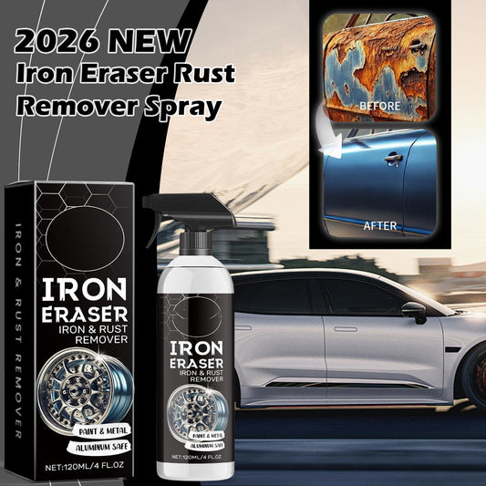 Iron Eraser Rust Remover Spray, 2026 New Iron Powder Instant Remover, Professional Fast-Acting Rust and Brake Dust Remover for Automotive Surface (1)