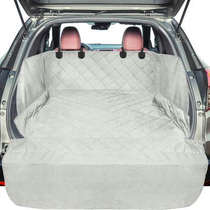 Veckle SUV Cargo Liner for Dogs with Side Flaps, Large (54" x 93") Water Resistant Trunk Cover, Non-Slip Pet Area Protector with Bumper Flap, Universal Fit for SUVs Sedans Vans, Khaki