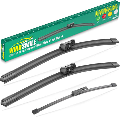 26" 16" 12" Windshield Wiper Blades Replacement for Toyota RAV4 2019 2020 2021 2022 2023 2024 2025 RAV 4 / Mazda 5 2006-2015 Premium All Weather Front Rear Wipers Set - OEM Quality (Pack of 3) - Colors B