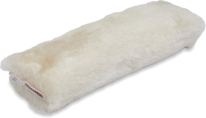 Andalus Brands 2 Pack Genuine Merino Wool Sheepskin Seat Belt Cover – Soft Shoulder Pad, Neck Cushion Protector – Authentic Car Accessories (Pearl)