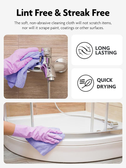 Fantasticlean Microfiber Cleaning Cloth Roll -75 Pack, Tear Away Microfiber Towels, 12" x 12", Reusable, Washable, Scratch Free, Ultra Absorbent for All-Around Cleaning Supplies (DimGray)