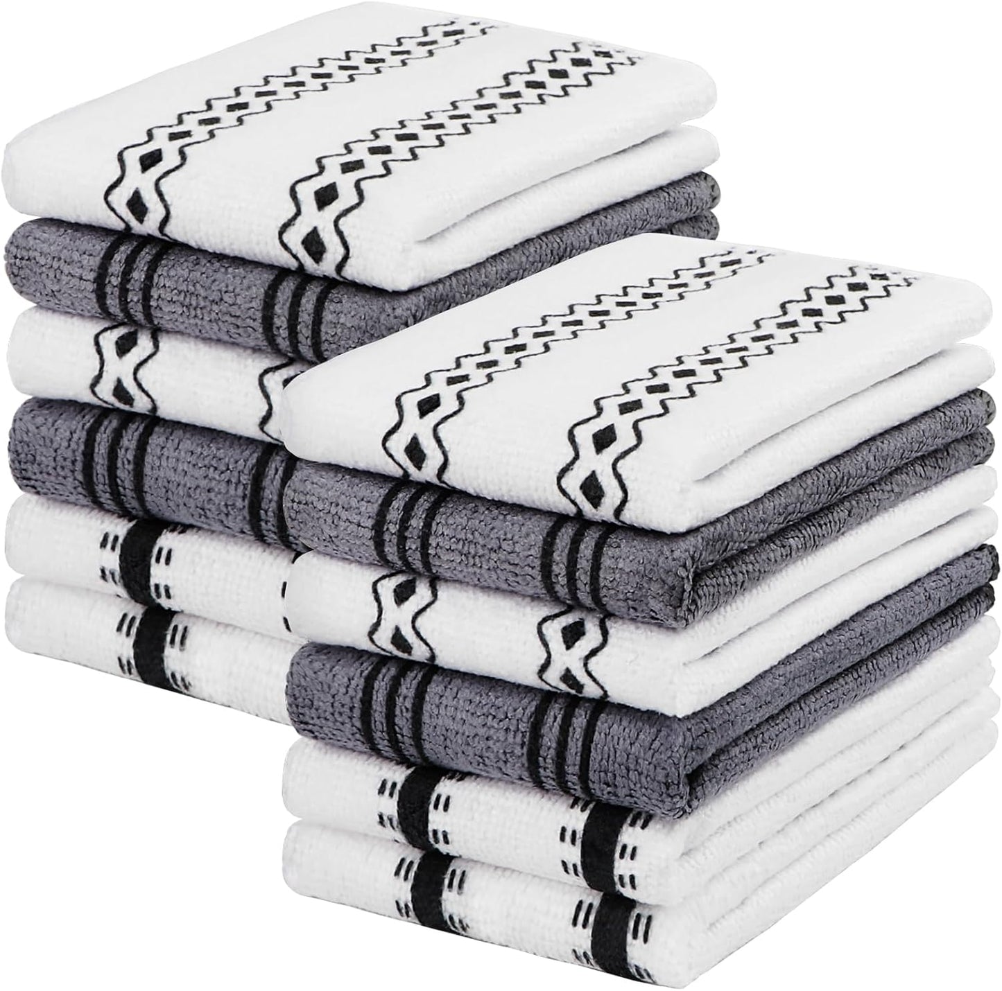 HOMEXCEL Grey Microfiber Cleaning Cloth, 12 Pack Premium Microfiber Towels for Cars, Lint Free, Scratch-Free, Highly Absorbent, Reusable Cleaning Rags for Car, Household, Kitchen, Window, 11.5"X11.5"