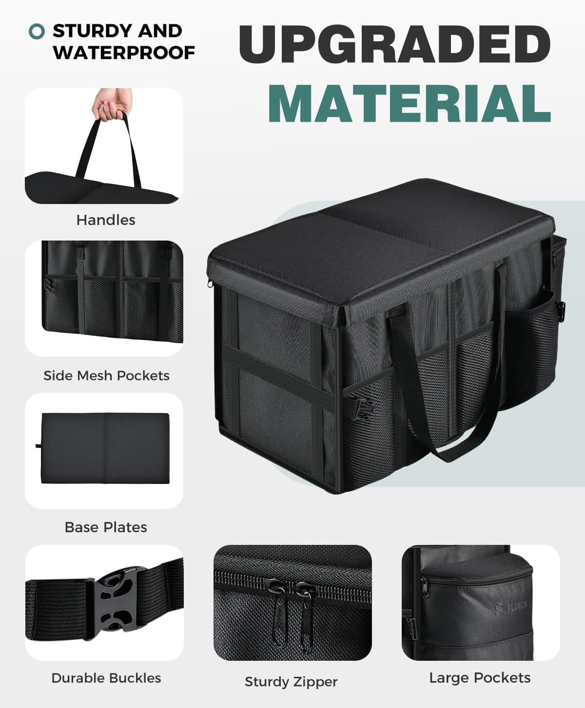 FLORICH Car Seat Gap Filler, Pro-Seats Gap Filler Organizer and Storages 2-in-1, Premium Leather Center Console Organizer, Car Organizer Front Seat Universal Fit for Car SUV Truck