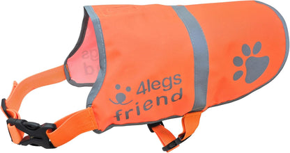 Safety Reflective Orange Vest - Side Release Buckles, High Visibility to Keep Your Dog Safe from Cars & Hunting Accidents