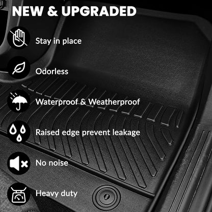 All Weather Floor Mat Fit for Toyota Corolla(Include Hybrid Exclude Hatchback) 2026 2025-2020 TPE Rubber Liners Corolla Accessories All Season Guard Odorless Anti-Slip Liner Black