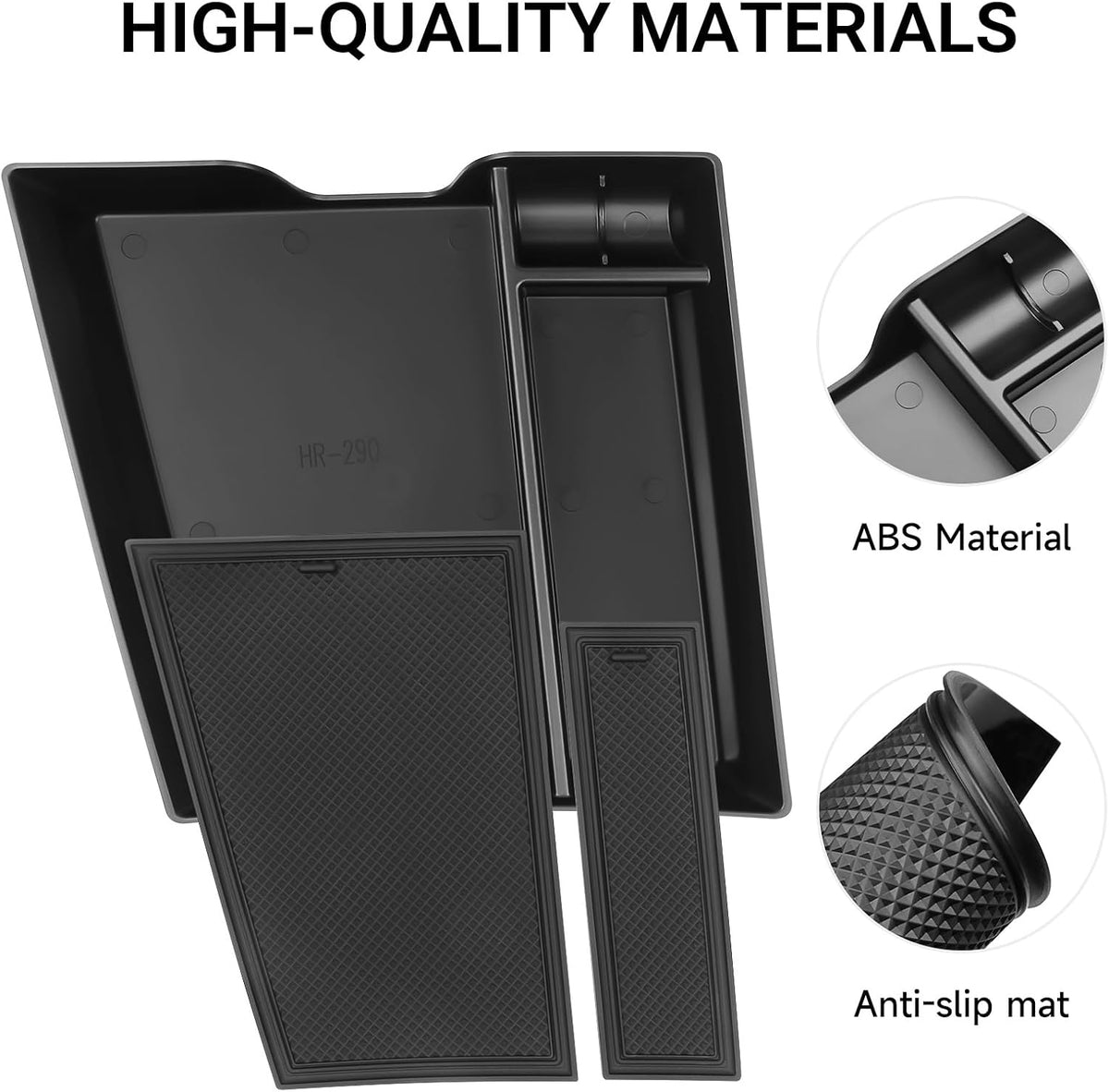 Glove Box Dividers Organizer Compatible with Toyota 2016-2020 2021 2022 2023 Tacoma Accessories Black ABS Material Center Console Organizer