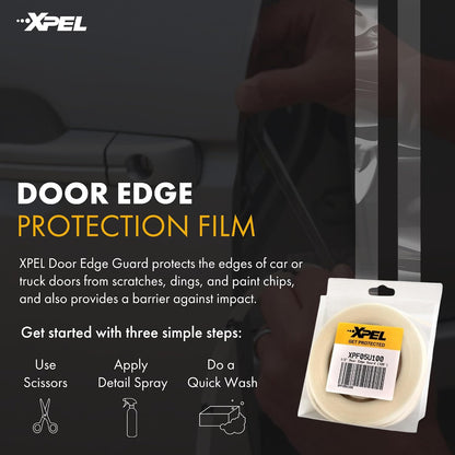 XPEL Door Edge Guard Protection Film Roll, 3/8" x 100' - Car or Truck Doors, Protective Barrier Against Minor Scratches, Paint Chips, Door Edge Impact, and Dings - Prevents Damage and Possible Rust