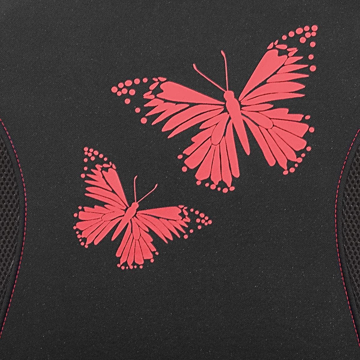 Flying Banner Butterfly car seat Covers ful Set Fashion Universal Lady Woman Female Rear Bench Split Colorized (Pink, 2 Fronts - Lace)