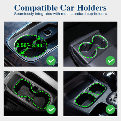 Car Cup Holder Expander, Cup Holder Extender Adapter with Expandable Arm and Adjustable Base, Compatible with Yeti Ramblers, Hydro Flasks, Stanley, Owala Most Coffee Mugs Bottles & Cups (CUP-2pack)