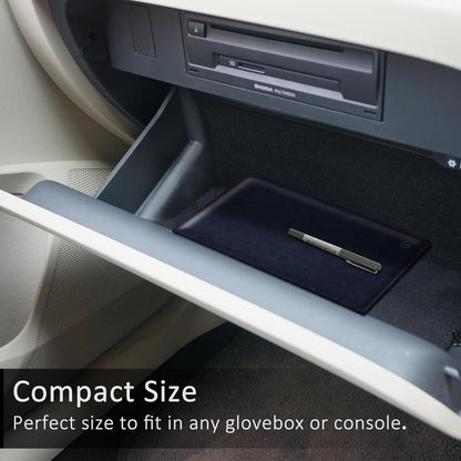FINPAC Car Registration and Insurance Card Holder, Vehicle Glove Box Card Organizer Wallet Automobile Accessories for License