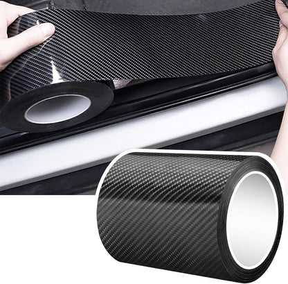 DGSL Car Door Edge Guards Door Sill Protector, 2.7In x 33Ft 5D Carbon Fiber Car Wrap Film, Vinyl Automotive Wrap Film Anti-Collision Fits for Most Vehicles (Black)