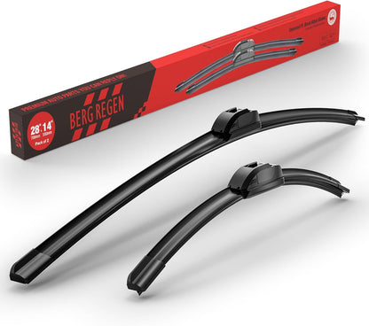 BERG REGEN 22"+19" Windshield Wiper Blades Replacement for Chevy Chevrolet Colorado 2006-2012, Suzuki Forenza 2004-2008, Ford Focus 2000-2011, GMC Canyon 2004-2012 –Genuine OEM Quality (Set of 2)