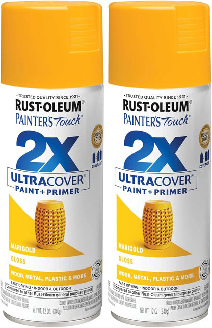 Rust-Oleum 334029 Painter's Touch 2X Ultra Cover Spray Paint, 12 oz, Gloss Clear - Colors C