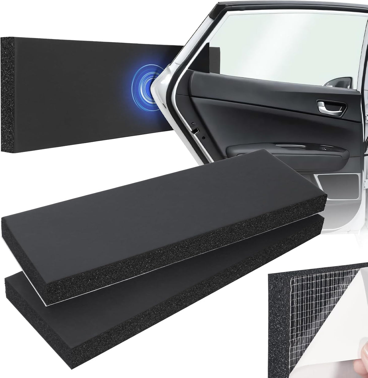 Garage Wall Protector 2 Pack Car Door Corner Edge Waterproof Bumper Guard Protector High Density Self Adhesive Foam Pad for Parking Vehicle 11.8" x 3.9" x 0.8"