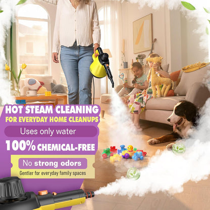 Steam Cleaner, Handheld Steam Cleaner for Home, 1200W Multi-Surface Steamer for Cleaning with 10 Tools, Deep Cleaning for Bathrooms, Kitchens, Upholstery, Windows, Shower, Tile, Grout and Car