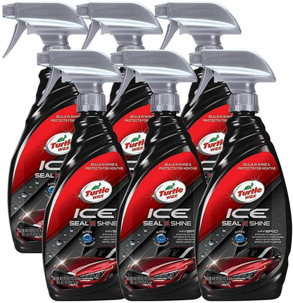 Turtle Wax ICE Seal N Shine, Car Wax Sealant, High Gloss Shine, Insane Water Beading and Durable Paint Protection, Carnauba Wax Infused, For Paint, Wheels, Glass, Plastics and More, 16oz (Pack of 1)