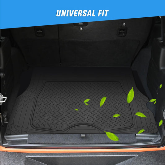 Nilight Rubber Cargo Mats for Cars Trucks SUVs,Universal Trim to fit for Most Vehicles,All Weather Protection Heavy Duty Cargo Liners