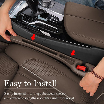 Car Seat Gap Filler 2-Pack, Universal Car Seat Gap Filler Organizer, Seat Gap Plug – Fills Gap Between Seat & Console, Drop-Proof Guard for Phones, Keys & Cards, Fits Cars, SUVs, Trucks, Black