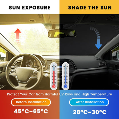 Iridescent Sun Shade for Car Windshield, Foldable Universal Car Windshield Upgrade Sunshade Enhanced UV Rays Reflective Sun Visor Shade Keeps Vehicle Cool