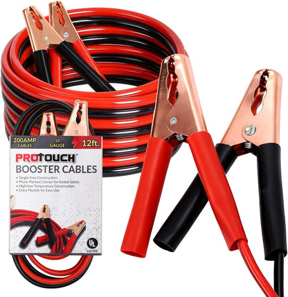 4 Gauge Jumper Cables for Car, 25FT Jumper Cable for SUV and Trucks Battery, Heavy Duty Automotive Booster Cables for Jump Starting Dead or Weak Batteries with Carry Bag