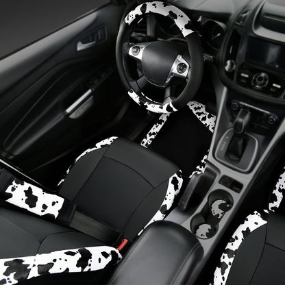 CAR PASS Waterproof Universal Car Floor Mats, Leopard Print Car Mats Fit for SUV,Vans,sedans, Trucks,Set of 4pcs Car Carpet with Driver Heel Pad and Nibs Backing, Leopard Car Accessories Gray Leopard