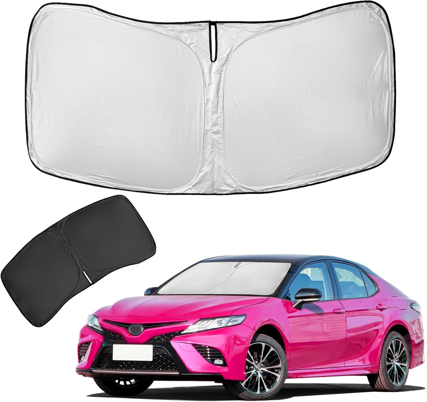 for Toyota Tacoma 2016-2023 2024 2025 2026 Sun Shade Sunshade Windshield Cover - 4 Layers Front Window Shade Custom Fit Tacoma 2Dr 4Dr Pickup Sun Visor 240T Shade Blocks UV Rays Car Accessories - Colors B